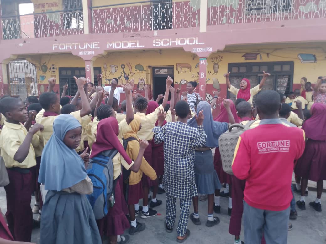 Nursery pupils learning