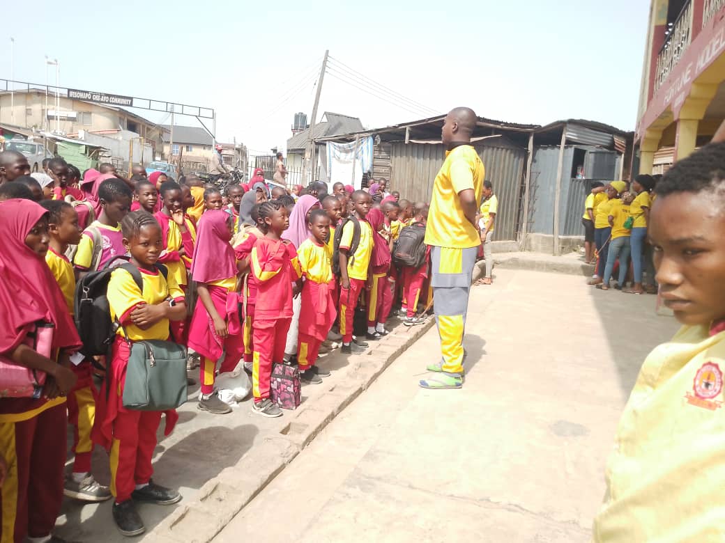 Secondary students at Fortune Model School